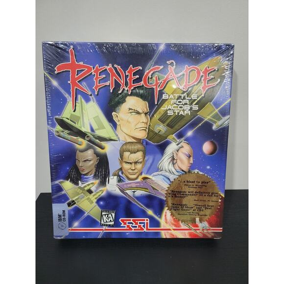 RENEGADE Battle for Jacob's Star Big Box IBM PC CD ROM GAME SSI sealed
